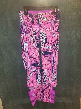 Lilly Pulitzer LUXLETIC Leggings XXS Pink Tropical Print